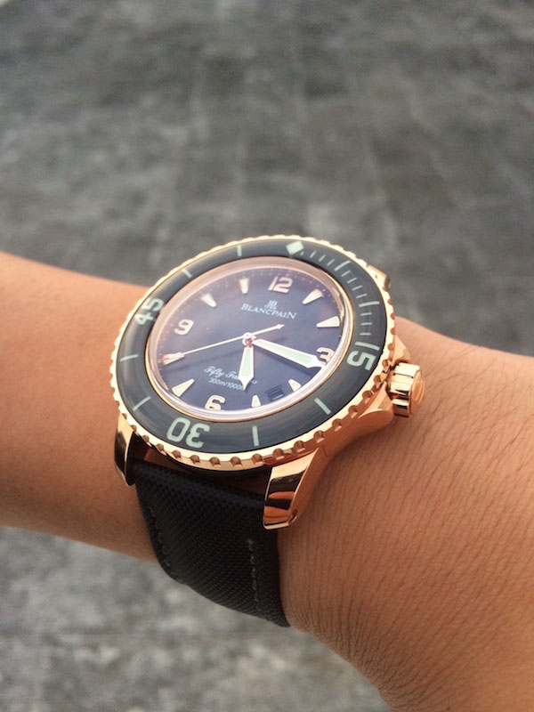 Pics of my Rose Gold Fifty Fathoms Replica Watch Info